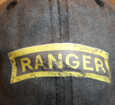 DISTRESSED GRAY HOT WEATHER 100% COTTON U.S. ARMY RANGER CAP HAT ONE SIZE - €23,00 EUR