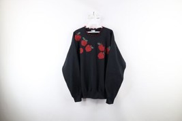 Vintage 90s Country Primitive Womens XL Faded Apple Crewneck Sweatshirt USA - £40.15 GBP