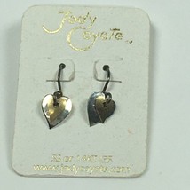 Jody Coyote Vintage Double Heart Sterling Silver and Gold Filled Dangle ... - $19.00