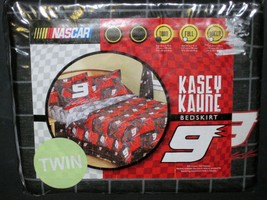 Kasey Kahne Twin Size Bed Skirt No 9 Nascar Racing Motorsports Black Red NIP - £13.95 GBP