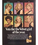 1977 Print Ad Black Velvet Canadian Whiskey 6 Beautiful Women - $13.48