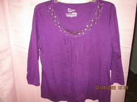Women&#39;s CLASSIC ELEMENTS 3/4 Sleeve 16-18W Plum Used - $6.00
