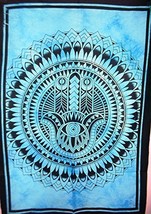 Traditional Jaipur Tie Dye Hamsa Hand Wall Art Poster, Hippie Wall Tapes... - £12.49 GBP