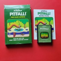 Pitfall Atari 2600 7800 Activision Game with Manual Box Cleaned Works - £52.23 GBP