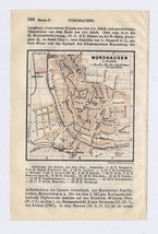 1911 Original Antique Map Of Nordhausen Thuringia Thüringen / Germany - $22.93