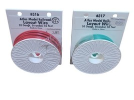 Atlas 316/317 HO and N Scale Layout Wire 20 Gauge Green/Red Stranded Coppers - £19.75 GBP