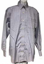 Mens Duluth Trading Co Button Down Dress Shirt Long Sleeve Purple Large Pocket - £7.69 GBP