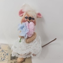 Vtg. Annalee 3" Bride Mouse Doll Mobilitee New w/Tags No Box 1998 New Hampshire - $14.95