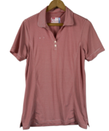 Chick Fil A Polo Shirt Mens Medium Red Stripe Team Oobe Stretch Knit Hyd... - $54.33 CAD