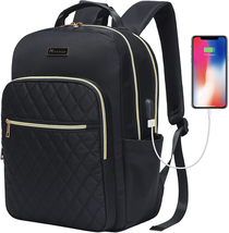 15.6 Inch Laptop Backpack for Women, Quilted Work Backpack for Women Bo - $64.34