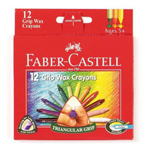 Faber-Castell Triangular Grip Wax Crayons 12pcs - £25.47 GBP