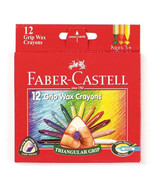 Faber-Castell Triangular Grip Wax Crayons 12pcs - £25.49 GBP