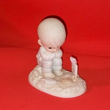 Precious Moments -#PM872-&quot;IN HIS TIME&quot; Boy Waiting For Seeds/Grow-1987 MO- NIB - £14.31 GBP