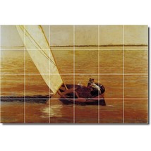 Thomas Eakins Waterfront Painting Ceramic Tile Mural BTZ02964 - £193.02 GBP+