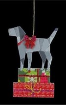 GISELA GRAHAM GISELA GRAHAM GLITTER WOODEN ORIGAMI DOG ON PRESENTS CHRIS... - £4.60 GBP