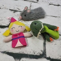 Finger Puppets Lot Of 3 Princess Mouse Dinosaur Creative Play Story Tell... - $11.88