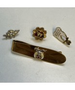Three Masonic Pins &amp; 1.75 Inch Tie Clip - $27.06 CAD