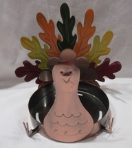 Yankee Candle Large Jar Holder J/H THANKSGIVING TURKEY enameled on bronze - $33.62