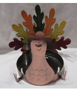 Yankee Candle Large Jar Holder J/H THANKSGIVING TURKEY enameled on bronze - $39.32