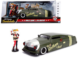 1951 Mercury Matt Green with Harley Quinn Diecast Figurine &quot;DC Comics Bombshells - £41.15 GBP