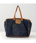 Vintage Levis Messenger Bag Denim Tote Orange Tab Back Pocket Jeans Brie... - $163.18