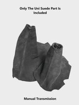 For CORVETTE C6 2005-2013 Black Stitch Uni Suede Shift &amp; E-Brake Boot Cover - $55.00