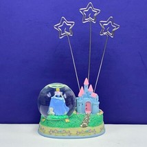 Cinderella walt disney snowglobe letter photo card holder figurine snowd... - $26.68