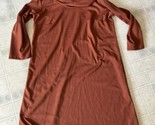 Land&#39;s End Cowl Neck Dress. Size 0X 14W. Burnt Orange. Knit. 3/4 Sleeve - $27.72
