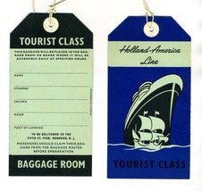 Holland America Line Tourist Class Baggage Room &amp; Stateroom Unused Tags ... - $37.62