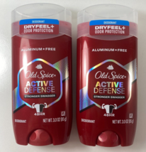Lot 2 Old Spice Aluminum Free Active Defense Stronger Swagger Deodorant 3 oz ea - £22.66 GBP
