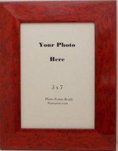 Tabletop Photo Frame Red Wood Birdseye 5x7 - £22.38 GBP