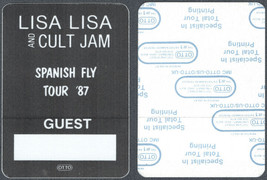 1987 Lisa Lisa and Cult Jam OTTO Cloth Guest Pass from the Spanish Fly T... - $6.80