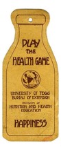 Play the Health Game 1920&#39;s Milk Bottle Shaped Paper Record University of Texas - £39.86 GBP