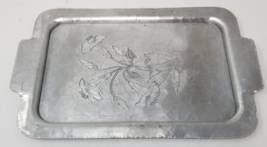 Farberware Aluminum Tray Hand-Etched Morning Glory Design Wrought Brookl... - $18.95