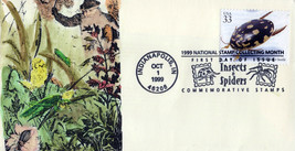 US 3354o FDC Insects, Spotted Water Beetle hand-painted Cachets ZAYIX 01... - $10.00