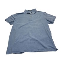 Member&#39;s Mark Polo Shirt Men&#39;s Large Blue Striped Stretch Short Sleeve C... - $10.69
