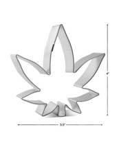 CANNABIS COOKIE CUTTER FOOD GRADE STAINLESS STEEL 4 inch - $223.13 MXN