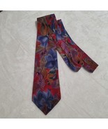 Boss Hugo Boss Tie Mens Red Floral 100% Silk Necktie Italy  - £22.90 GBP