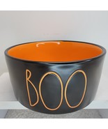 Rae Dunn Halloween BOO 6&quot; Dog Pet Bowl Cat Dog Food Water Black Orange A... - $23.16