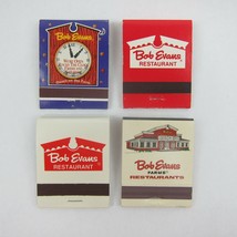 4 Vintage Matchbooks Bob Evans FULL Open Round the Clock &amp; Few Smiles Fr... - $19.99