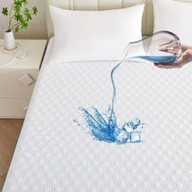Mattress Protector Waterproof Cooling Smooth Noiseless Matress Pad Cover Fitted - £49.43 GBP+