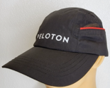 Peloton Nylon Running Hat / Cap Black Red Stripe Lightweight Adjustable  - $10.29