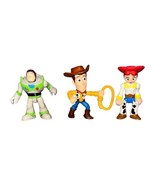 3 Disney Toy Story Fisher Price Imaginext 3&quot; Action Figures Woody Buzz J... - $7.91