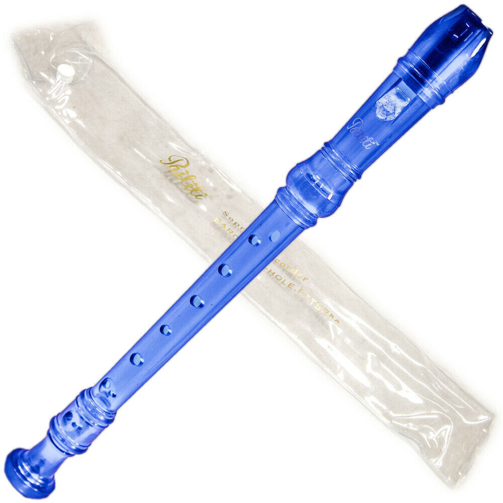 Primary image for Paititi Blue Recorder 8 Holes Soprano Recorder Blue ABS Plastic Baroque Style