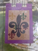 Meadow Creek &quot;Fleur De Lis&quot; Decorative Garden Flag  12.5 x 18in  NIP - £10.39 GBP