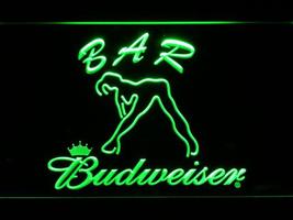 Budweiser Woman&#39;s Silhouette Bar LED Neon Sign Home Decor Crafts - £20.36 GBP+