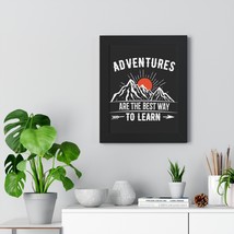 Framed Motivational Poster | &quot;Adventures are the Best Way to Learn&quot; | Bl... - £48.55 GBP+