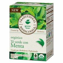 Traditional Medicinals Organic Tea Green Tea Peppermint 16 tea bags - £8.41 GBP