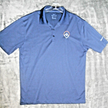 Mens Nike Golf Polo Size Medium Blue with Logo Embroidered Dri-Fit - $15.02 CAD