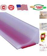 Frameless Shower Water Dam Barrier - 39” Silicone Splash Guard for Easy ... - $39.71 CAD